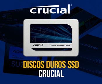 Disco duro SSD de la marca Crucial